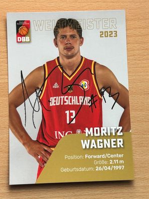 Moritz Wagner DBB Basketball Autogrammkarte drucksigniert #S25364