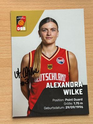 Alexandra Wilke DBB Basketball Autogrammkarte original signiert #S25347
