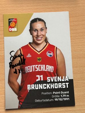 Svenja Brunckhorst DBB Basketball Autogrammkarte original signiert #S25355