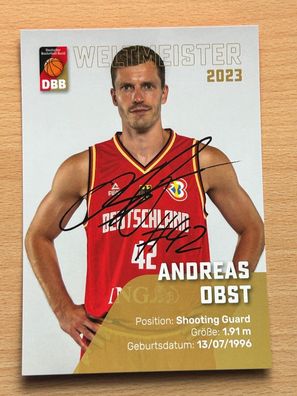Andreas Obst DBB Basketball Autogrammkarte drucksigniert #S25358