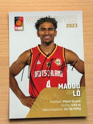 Maodo Lo DBB Basketball Autogrammkarte drucksigniert #S25361