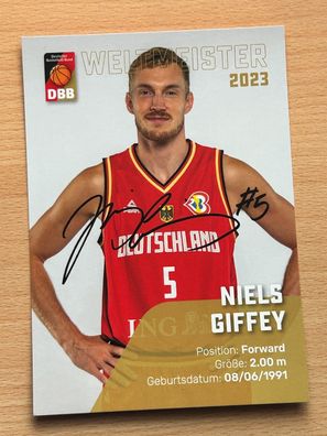 Niels Giffey DBB Basketball Autogrammkarte drucksigniert #S25359