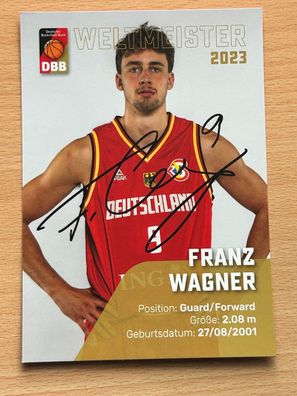 Franz Wagner DBB Basketball Autogrammkarte drucksigniert #S25368