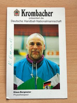 Klaus Bergmeier Hadball Nationalmannschaft Autogrammkarte orig. signiert #S25259