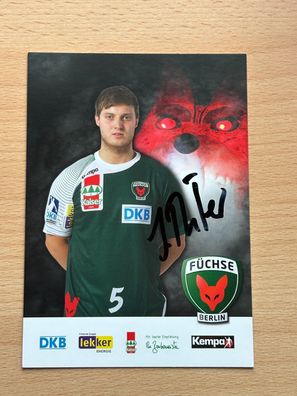 Jonas Thümmler Füchse Berlin Autogrammkarte original signiert #S25217