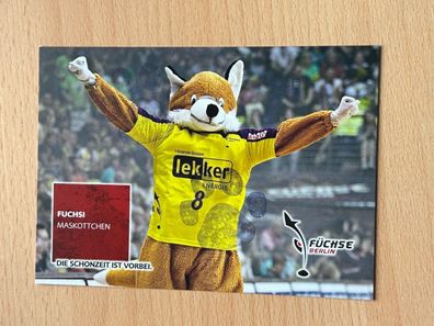 Fuchsi Maskottchen Füchse Berlin Autogrammkarte drucksigniert #S25222