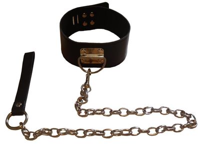 Kunstleder Bondage Halsband mit Kettenleine