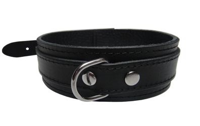 Leder Bondage Halsband ungepolstert schwarz