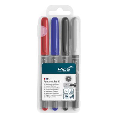 Pica Permanent Pen 1-4mm, sortiert mit Instant-White-Pen 534/04