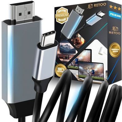 USB C HDMI Kabel USB Typ C auf HDMI 2.0 1.4 Kabel Retoo