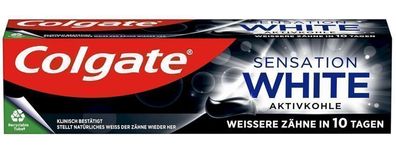 Colgate Sensation White Aktivkohle Zahnpasta, 75 ml