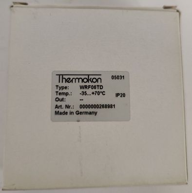 Thermokon WRF06TD Bedienelement Wohnraumtemperaturfühler 268981 -35°C bis + 70°C