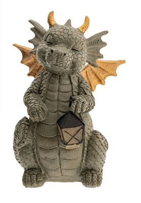 Babydrache Umi mit Solarlicht, Kunstharz mit Solarlicht H: 18 cm, ZW-603