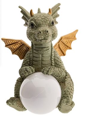 Babydrache Emu mit Solarlicht, Kunstharz mit Solarlicht H: 20 cm, ZW-601