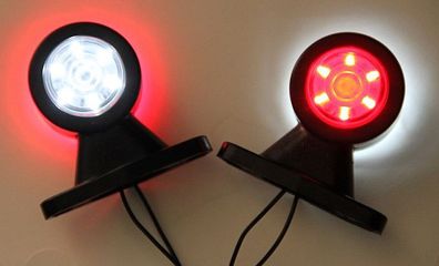 LED Begrenzungsleuchte rot-weiß LED 12-30V