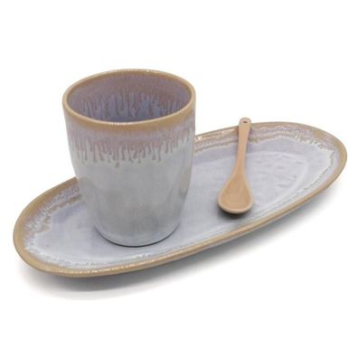 Mea Living Stoneware Kaffee Set L polarweiß, STO-SETL-002 1 St