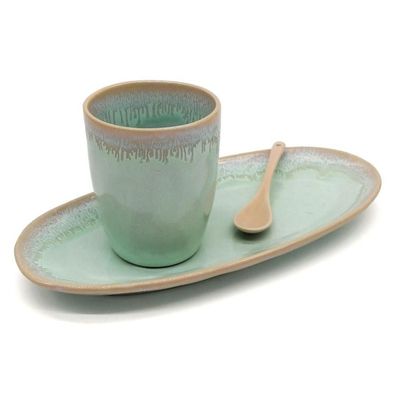 Mea Living Stoneware Kaffee Set L türkis, STO-SETL-003 1 Set