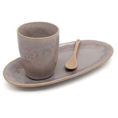 Mea Living Stoneware Kaffee Set L sand, STO-SETL-004 1 Set