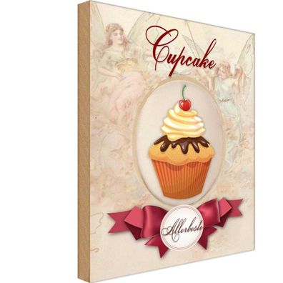 vianmo Holzschild 12x18cm Cupcake Allerbeste Deko Geschenk