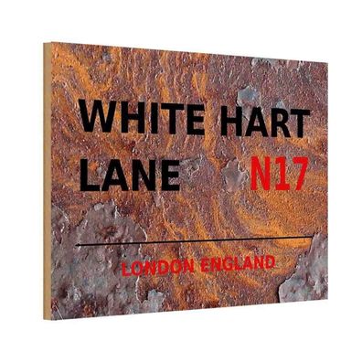 vianmo Holzschild 18x12cm England White Hart Lane N17 Deko Geschenk