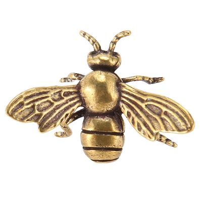 Kupferne Bienenstatue, antikes dekoratives kleines Tierornament