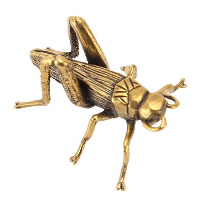 Cricket-Statue aus Bronze, Heimdekoration, Sammlerstück, Geschenk, 4,3 x 3,9 cm