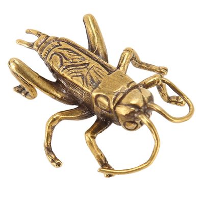 Kupfer-Cricket-Statue, Heimdekoration, Sammlerstück, Geschenk, 4,5 x 3,3 cm