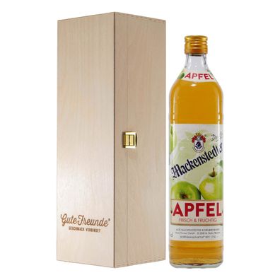 Mackenstedter Apfel Likör mit Geschenk-Holzkiste