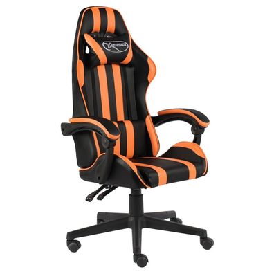 vidaXL Gaming-Stuhl Schwarz und Orange Kunstleder