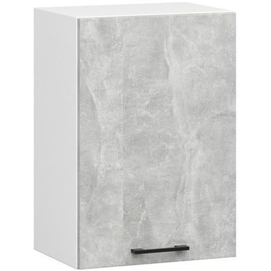 Hängeschrank Küchenschrank AKORD OLIWIA W50 Weiß 50 cm Front Beton B50 x H58 x T30 cm