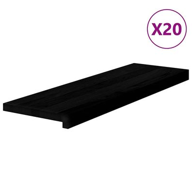 vidaXL Treppenstufen 20 Stk. Dunkelbraun 80x25x2 cm Massivholz Eiche