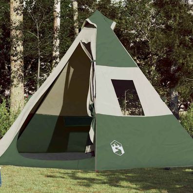 vidaXL Tipi-Campingzelt 7 Personen Grün Wasserdicht