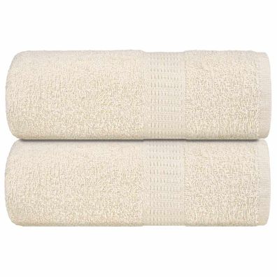 vidaXL Gästetücher 2 Stk. Creme 30x50 cm 360 g/m² 100% Baumwolle