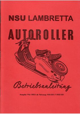 Betriebsanleitung NSU Lambretta Autoroller Motorroller Oldtimer