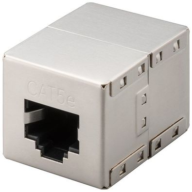 goobay Modularkupplung Cat 5 2 x RJ45 Buchse geschirmt (Bulk)