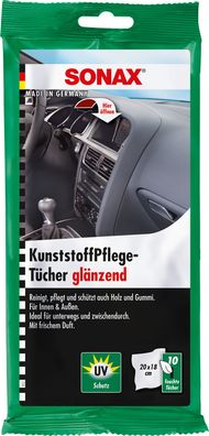 SONAX KunststoffPflegeTücher glänzend (10 Stück)