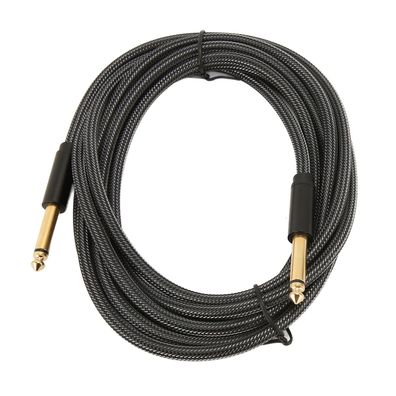 Professionelles Gitarrenkabel 1/4 Zoll 6,35 mm männlich, geflochtenes Nylon-Instrumen