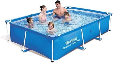 Bestway Frame Pool Deluxe Splash Jr. - Steel Pro, 259 x 170 x 61 cm, blau