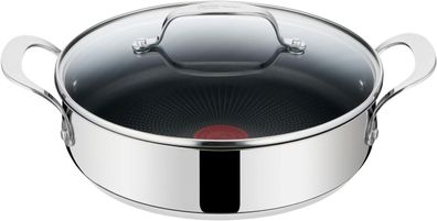 Tefal Jamie Oliver Servierpfanne mit Deckel 25cm Induktion, Bratpfanne Edelstahl