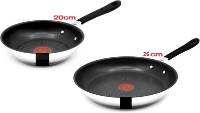 Tefal Jamie Oliver Pfannenset - Pfanne 20 cm + Pfanne 26 cm Induktion