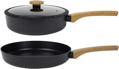 Sabatier Terra Pfannenset Induktion 3 tlg, Schmorpfanne 24cm hoher Rand