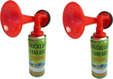 JUNG 2x Airhorn Fanfare mit Gas 210ml Druckluftfanfare Gashorn Deutschland