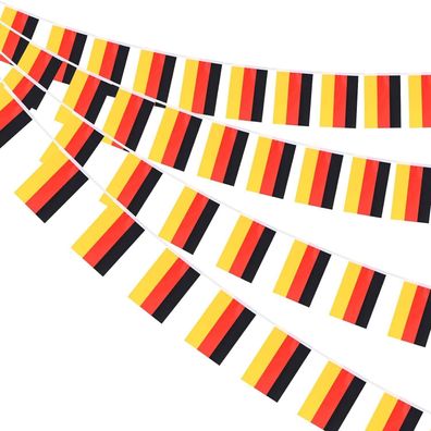 JUNG Flaggenkette 10m mit 25 Flaggen Deutschland Fussball EM 2024 Fan