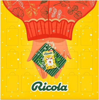 Ricola Bonbons Süßigkeiten Candy Advents­kalender 2024, 24 Fenster, Süß Kalender