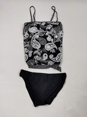 bpc selection Oversize Tankini, schwarz gemustert, Gr. 42