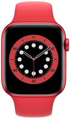 Apple Watch Series 6 GPS 44mm Aluminium Red Sportband Red - Sehr Guter Zustand