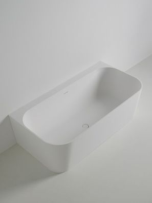 Resigres Mineralguss Badewanne Vento mit Seitenabstell Board 170cm x 86cm in -Liso Ar