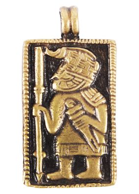 Skandinavisches Amulett, Schmuckanhänger aus der Vendelzeit, 6.-7. Jahrhundert