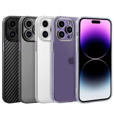 doupi Ultra Dünne Super Slim Case iPhone 15 Pro Max 6,7" Fein Matt Clear Schutz Hülle