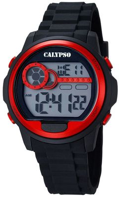 Calypso K5667/2 Herrenuhr digital Quarz Alarm-Chrono PU-Band